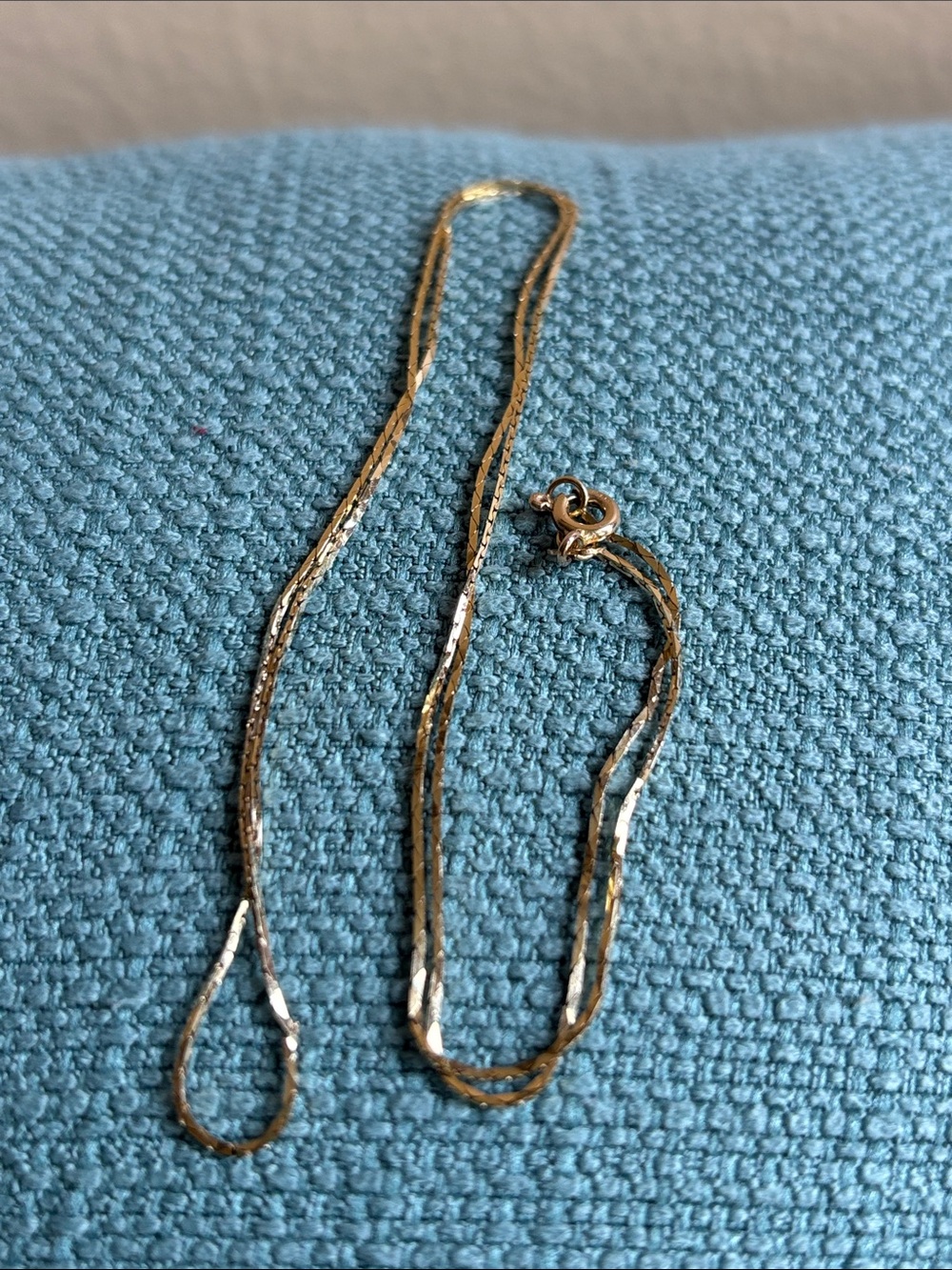 Vintage 14K Cobra Chain, Italy, 18”, 1.8g, Gorgeous Rare Necklace, Yellow Gold